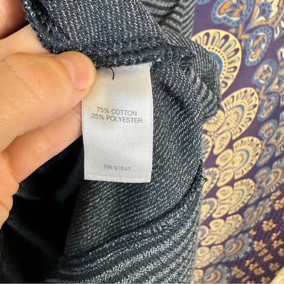 Cowl neck teal striped sweater - Picture 8 of 11